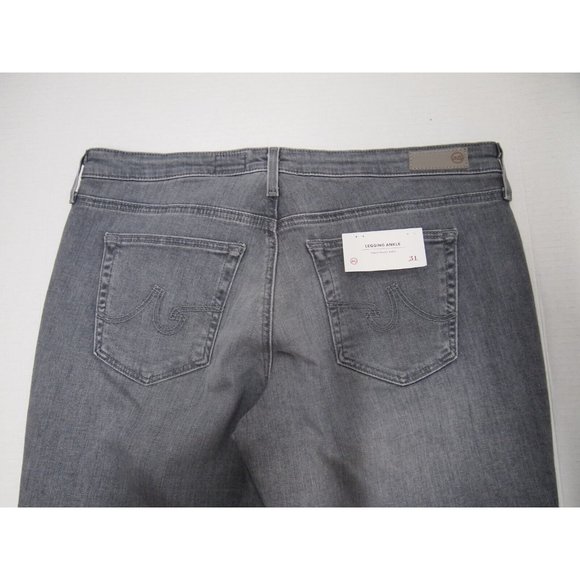 NWT AG Adriano Goldschmied Womens Jeans 31 Legging Ankle Skinny Grey Low Rise - Picture 4 of 7